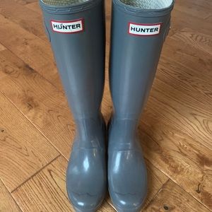 Hunter Tall Boots in Glossy Gray